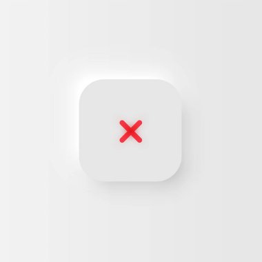 Web siteleri ve mobil uygulamalar için çok yüksek detaylı beyaz kullanıcı arayüzü düğmesi, vektör illüstrasyonu