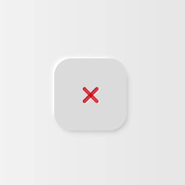 Web siteleri ve mobil uygulamalar için çok yüksek detaylı beyaz kullanıcı arayüzü düğmesi, vektör illüstrasyonu