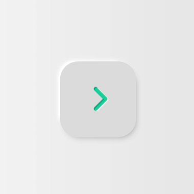 Web siteleri ve mobil uygulamalar için çok yüksek detaylı beyaz kullanıcı arayüzü düğmesi, vektör illüstrasyonu