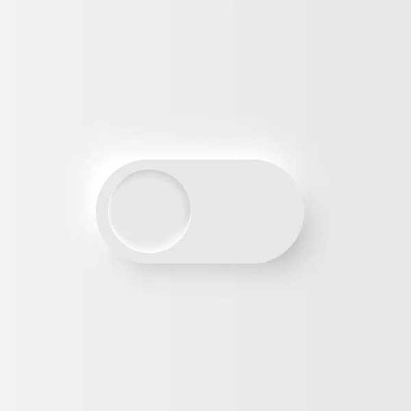 Interrupteur Interface Utilisateur Blanc Très Détaillé Pour Les Sites Web — Image vectorielle