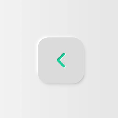 Web siteleri ve mobil uygulamalar için çok yüksek detaylı beyaz kullanıcı arayüzü düğmesi, vektör illüstrasyonu