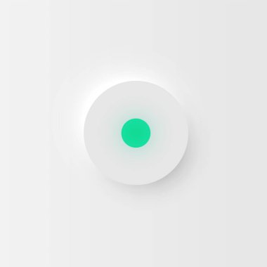 Web siteleri ve mobil uygulamalar için çok yüksek detaylı beyaz kullanıcı arayüzü düğmesi, vektör illüstrasyonu