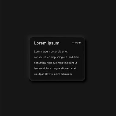 Web siteleri ve mobil uygulamalar, vektör illüstrasyonu için çok yüksek detaylı siyah kullanıcı arayüzü metin kutusu