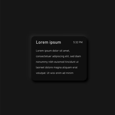 Web siteleri ve mobil uygulamalar, vektör illüstrasyonu için çok yüksek detaylı siyah kullanıcı arayüzü metin kutusu