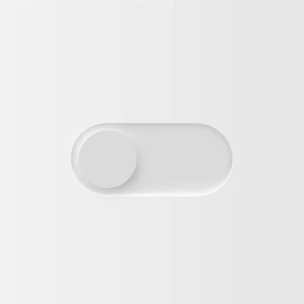 Interrupteur Interface Utilisateur Blanc Très Détaillé Pour Les Sites Web — Image vectorielle