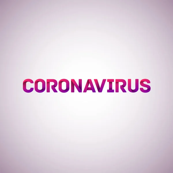 Fuente Plegada Coronavirus Text Vector Illustration — Archivo Imágenes Vectoriales