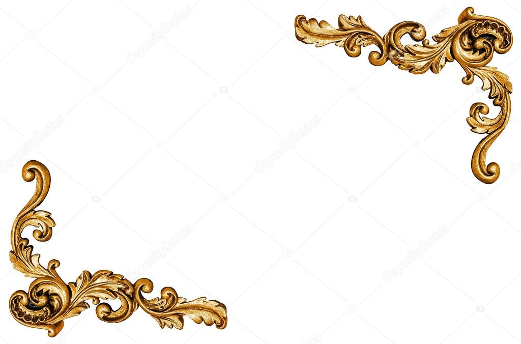 Pattern of gold metal frame