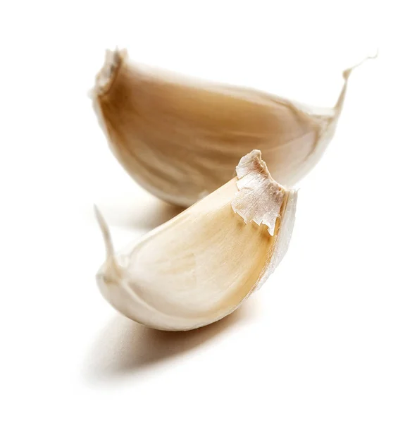 Σκόρδο σε λευκό — Φωτογραφία Αρχείου