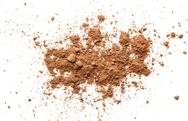 Cacao in polvere su bianco — Foto Stock
