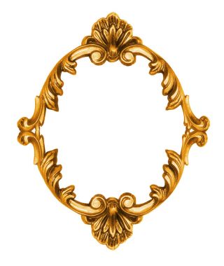 oval çerçeve üzerinde beyaz izole