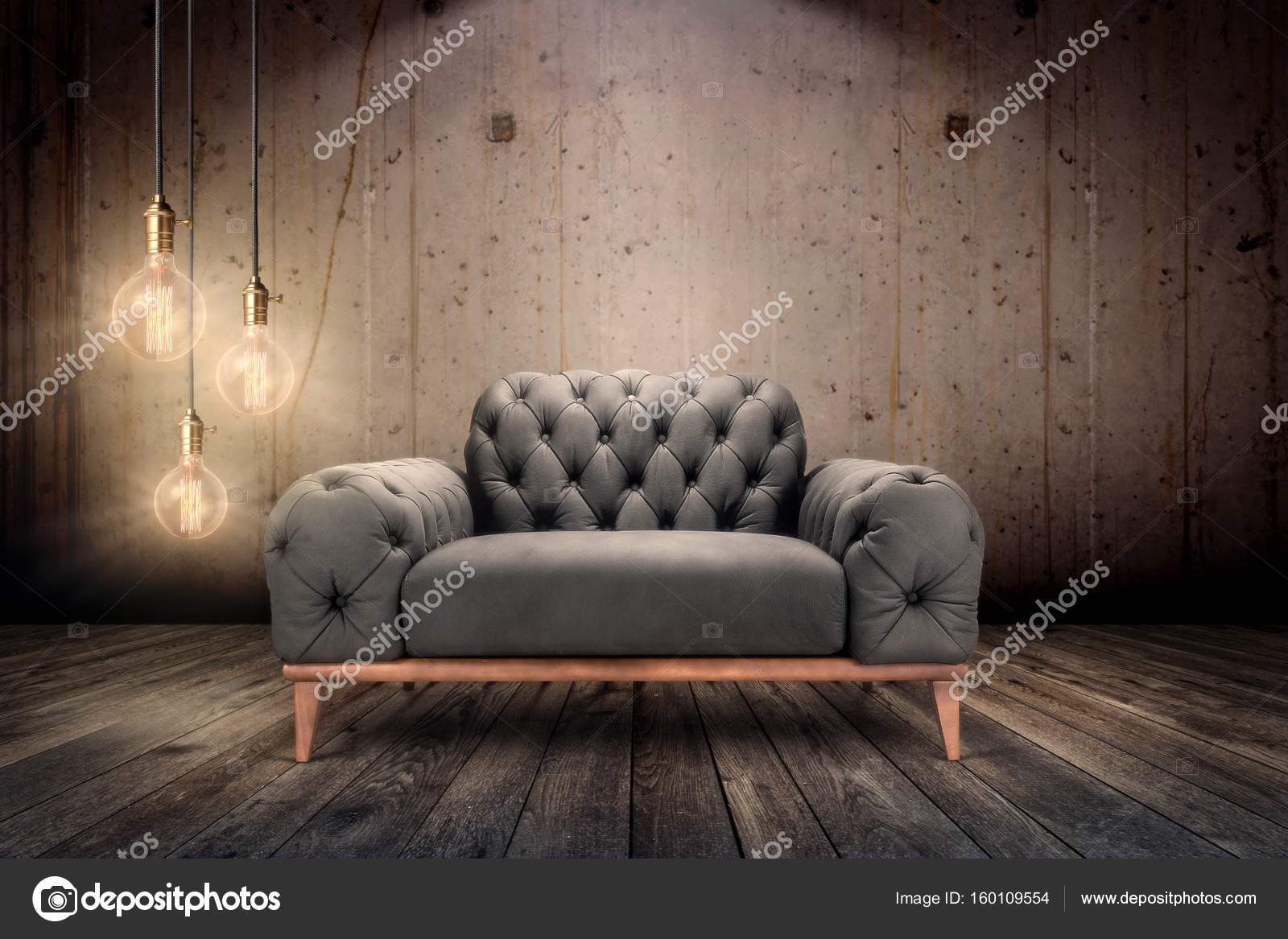 Underground Interior Detail In Living Room Stock Photo