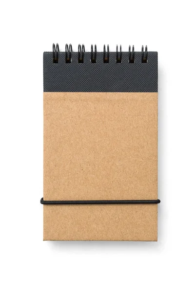 Brown notebook on white — Stock Photo, Image