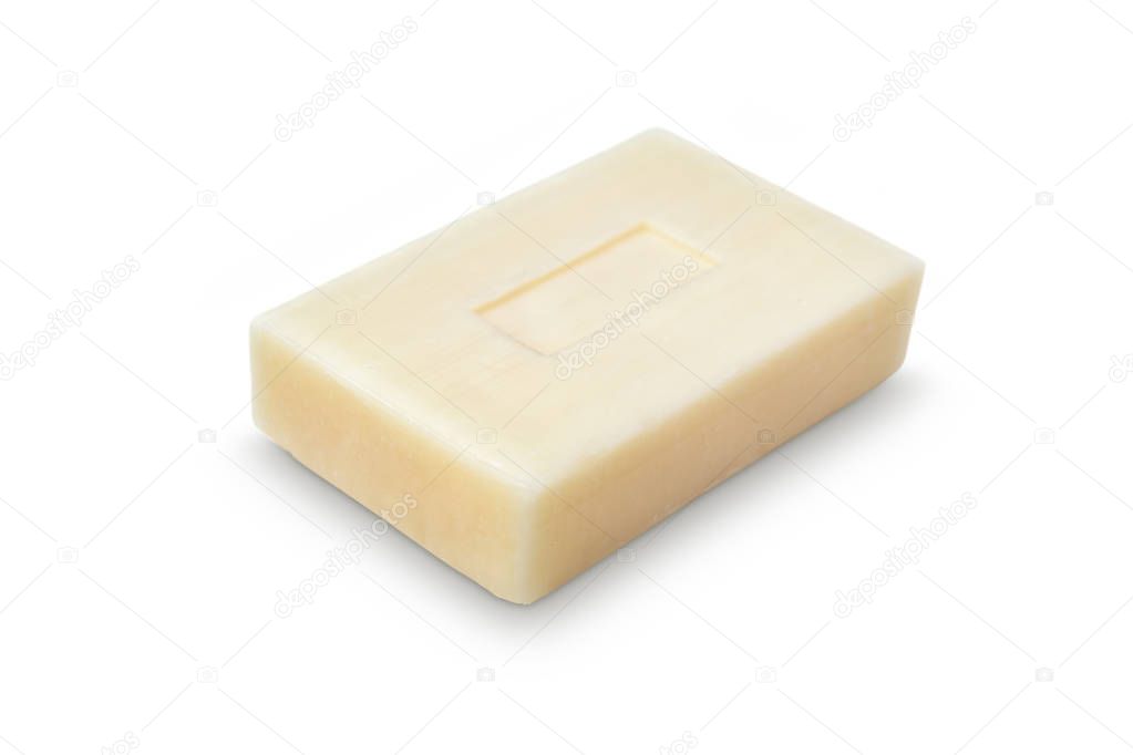 Natural soap on white