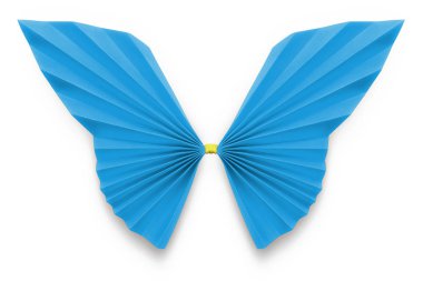 Origami mavi kelebek