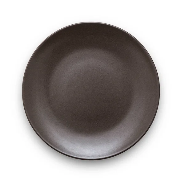 Braune Keramikteller — Stockfoto