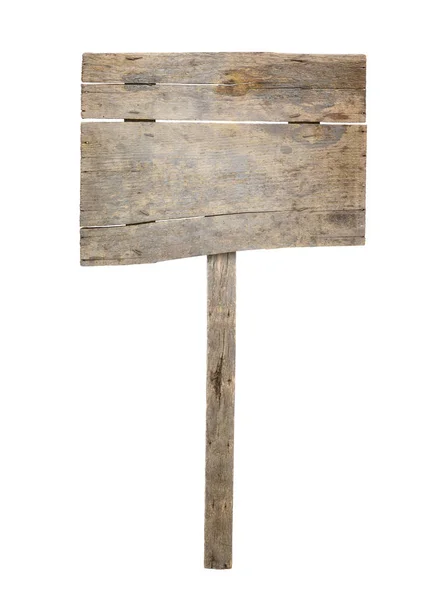 Signo de madera vacío aislado en blanco —  Fotos de Stock