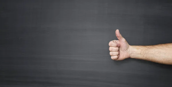 Man hand giving thumbs up — Stock Photo, Image