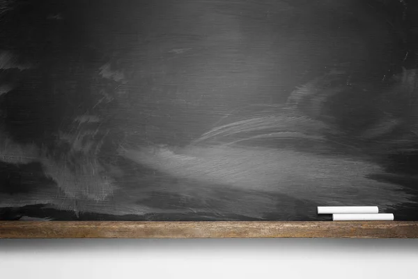 Blank Blackboard White Chalk — Stock Photo, Image