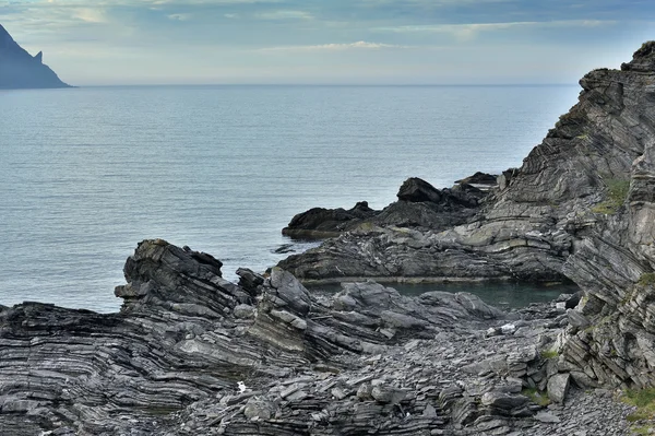 Kuststräcka nära Skarsvag, Norge — Stockfoto