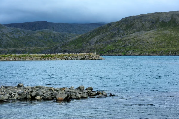 Paesaggio marino vicino a Skarsvag, Finnmark, Norvegia — Foto Stock