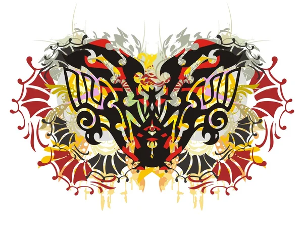 Mariposa águila colorida — Vector de stock