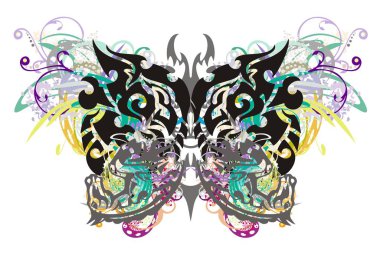 Grunge tribal kelebek