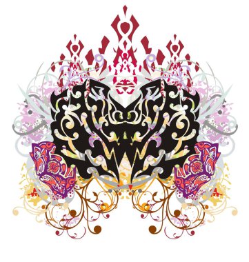 Grunge kelebek kanatları