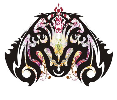 Grunge fantastik hayali hayvan kafa