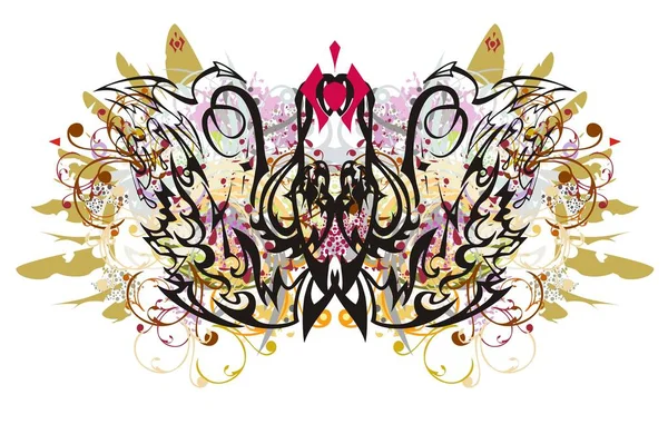 Renkli doğrusal süslü kelebek sıçraması