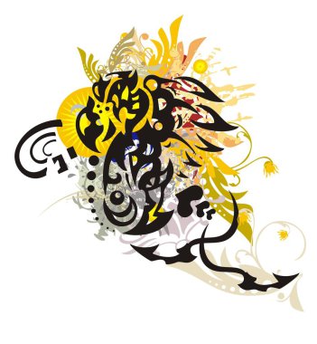 Grunge papağan sıçraması