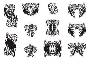 Agresif Kişilik kaplan sembolleri baş