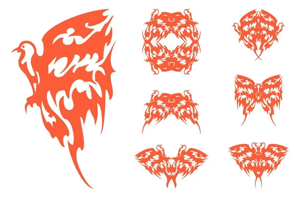 Symboles de colombe flamboyante — Image vectorielle