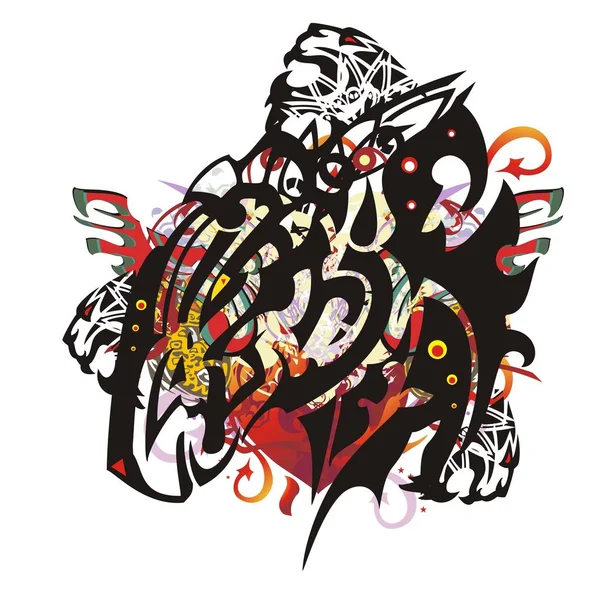 Grunge kabile kaprisli at başı