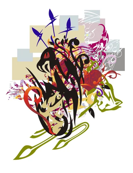 Abstraction aigle coloré — Image vectorielle