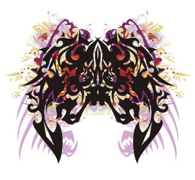 Grunge korkunç kelebek