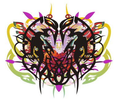 Grunge alışılmadık kartal kalp sıçraması