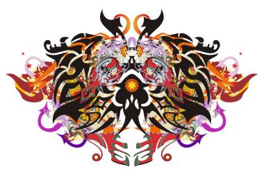 Yapışan detaylı kelebek