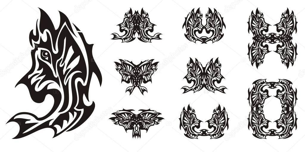 Abstract Flaming Fish Who Is Jumping Out Of Water A Butterfly The Frame And Other Decorative Symbols Formed From Her For Your Design Premium Vector In Adobe Illustrator Ai Ai Abstract Flaming Fish Who Is Jumping Out Of Water A Butterfly The Frame And Other Decorative Symbols Formed From Her For Your Design Premium Vector In Adobe Illustrator Ai Ai