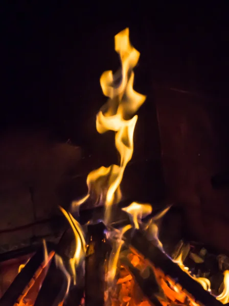 Burning fireplace. bonfire warmth — Stock Photo, Image