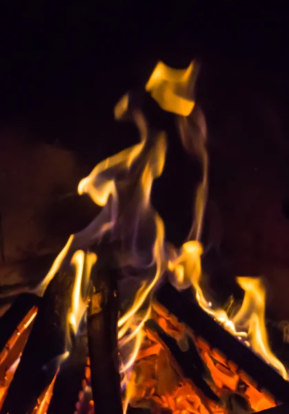 Burning fireplace. bonfire warmth — Stock Photo, Image