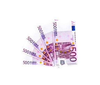 500 euro banknot izole beyaz background.finance kavramı üzerinde. 