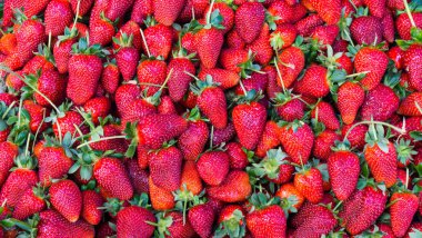 Kırmızı çilek. arka plan gıda