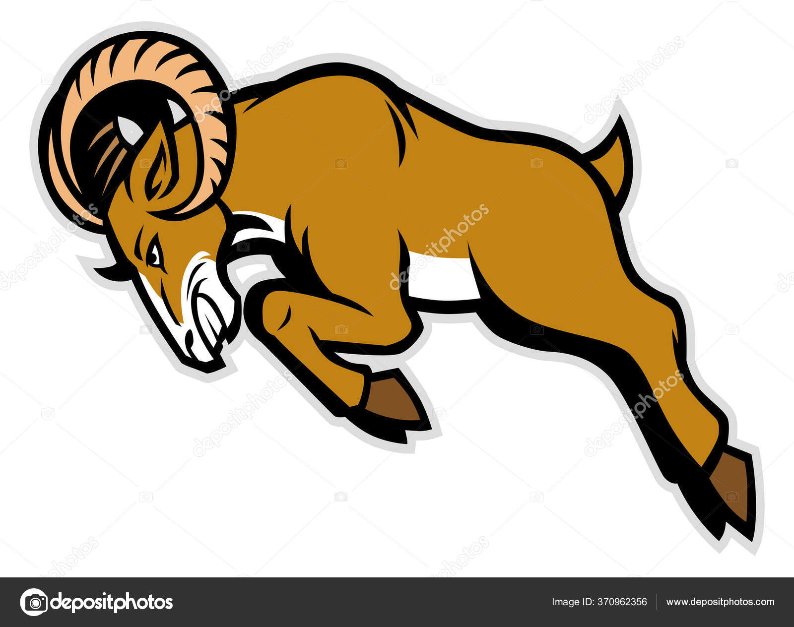 Vector Charging Ram Mascot Stock Vector Image by ©bazzier #370962356 Vector Charging Ram Mascot Stock Vector Image by ©bazzier #370962356