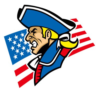 Vatansever maskotun vektörü