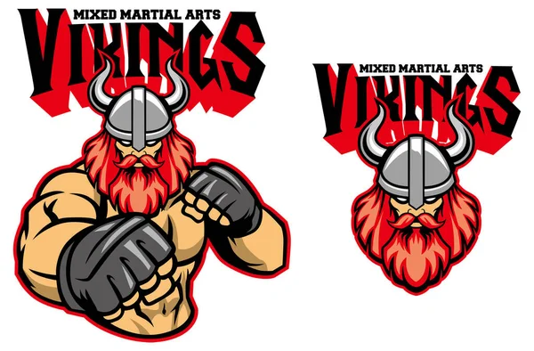 Vektor För Mma Fighter Viking — Stock vektor