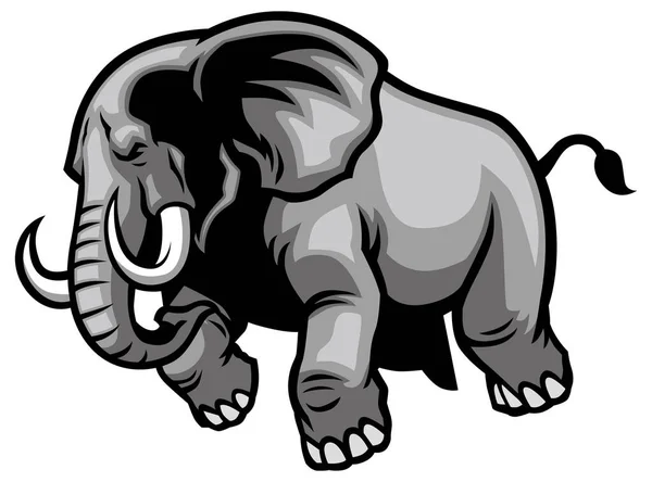 Elefante Africano Gigante Grande — Vector de stock