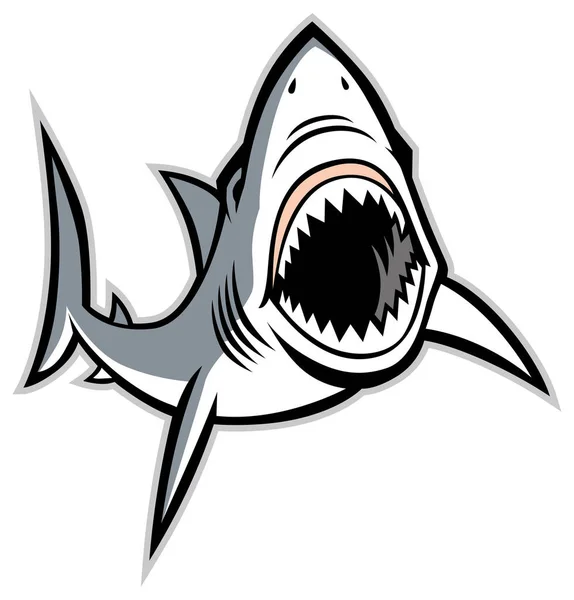 Shark Opened Mouth - Stock Vector. 