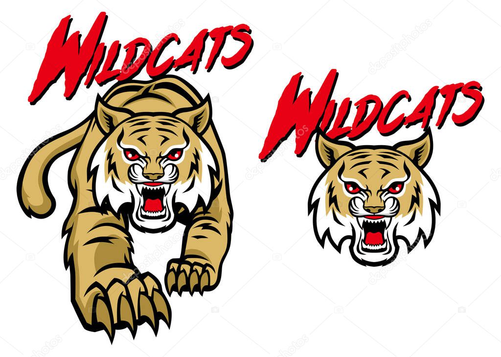 set bundle of wildcats mascot