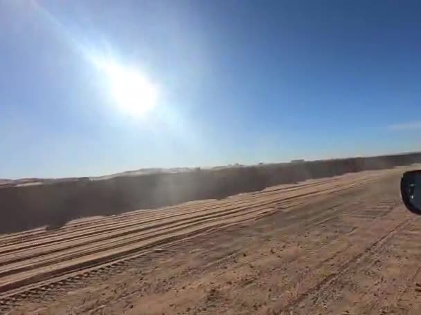 Vedute Del Deserto Del Sahara Movimento — Video Stock