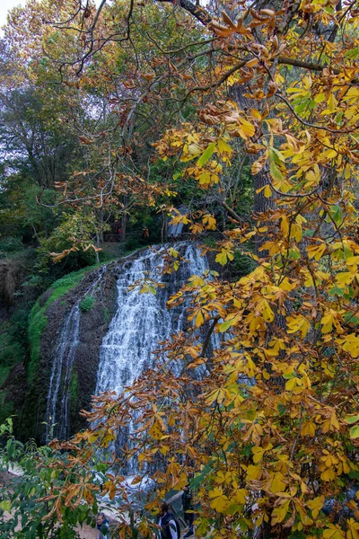 Rivière Avec Cascade Automne — Photo